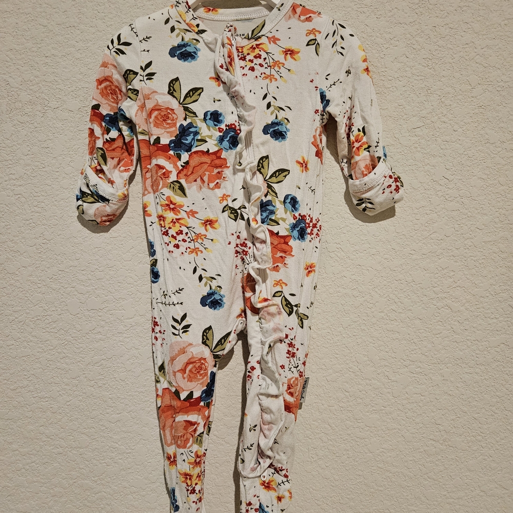 Colorful Floral Kids Footie